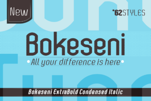 Bokeseni ExtraBold Condensed Italic Font