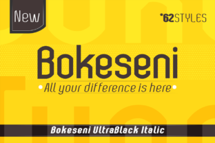 Bokeseni UltraBlack Italic Font