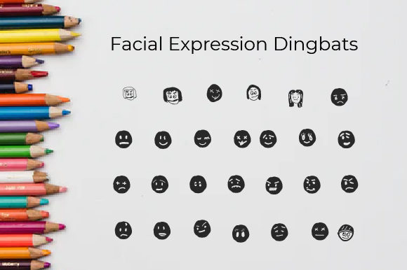 Facial Expression Font for Web Design
