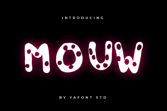 Mouw: A Bold Decorative Font for Digital Marketing
